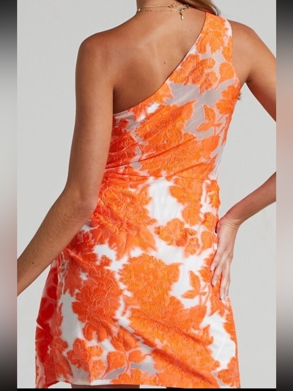 One-Shoulder Wrap Front Mini. - Picture 11 of 11